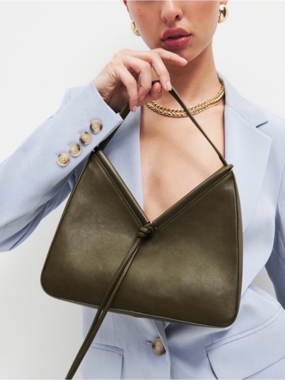 Reformation Medium Chiara Bag in Olive